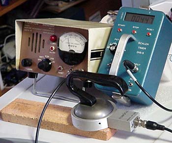 Ratemeter Eberline RM14 + Scaler Johnson DIG 5 + sonda HP 210T.