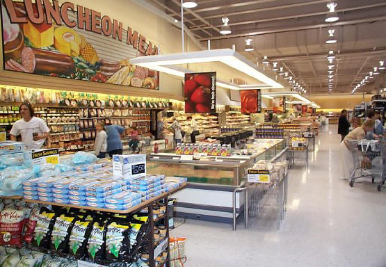 a modern supermarket in America