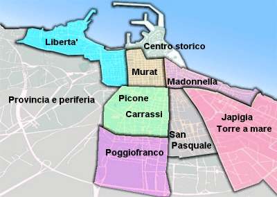 Mappa di Bari - Clicca una zona