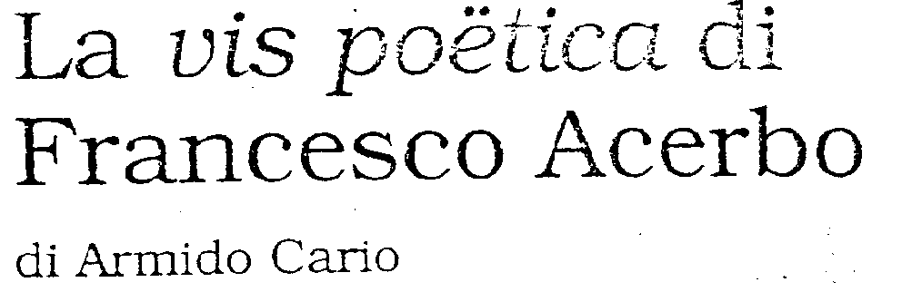 Francesco Acerbo, chierico e poeta del XVII secolo