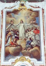 Dipinto olio su tela raffigurante la Madonna della Mercede