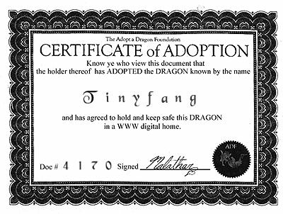 Certificato dell'adozione =>