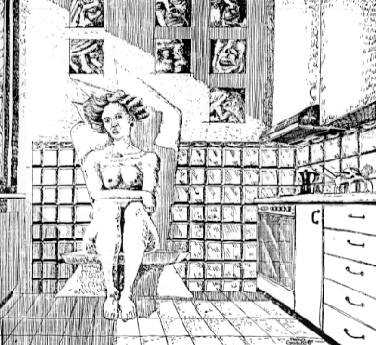 Miln, meditacin en cocina de una mujer sola