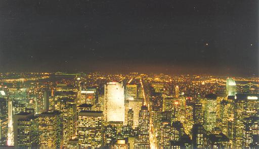 Panorama notturno dall'ESB