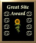 Marina's "Great Site Award"