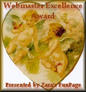 Zara's Webmaster Excellence Award! 