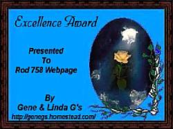 Gene & Linda G's Home Page "Excellence Award"