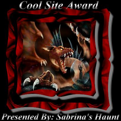 Sabrina's Haunt "Cool Site Award"