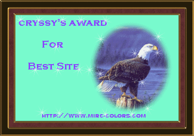 Cryssy "Best Site Award"