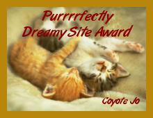 Coyote Jo "Purrrrrfectly Dreamy Site Award"