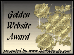 Kim Loves Cats "Golden Website Award"