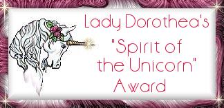Lady Dorothea's "Spirit of the Unicorn" Award 