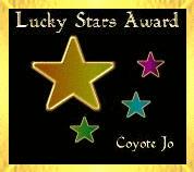 Coyote Jo's 'LUCKY STARS AWARD