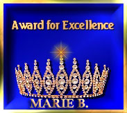 Marie B's Website "Award for Excellence"