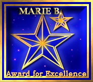 Marie B's Website "Award for Excellence"