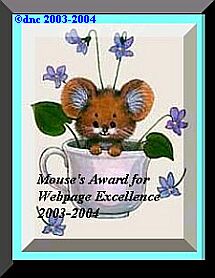 Mouse's "Award for Webpage Excellence"