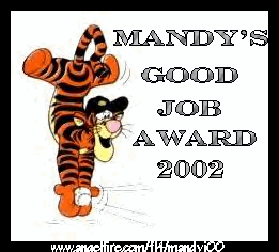Mandy's "Good Job Award 2002"