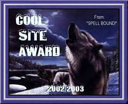 SPELL BOUND "Cool Site Award"