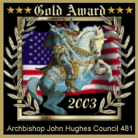 John Hugnes Council 481 "Gold Award"