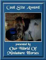 Miniature horses "Cool Site Award"