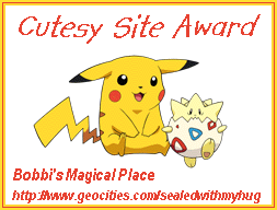 Bobbi's Magic Place "Cutesy Site Award"