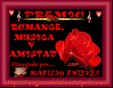 Marilou Rnieves "Premio Romance, Musica y Amistad"