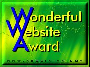 Spiders - A Web of Madness - Wonderful Website Award