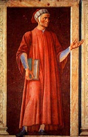 Andrea del Castagno, Ritratto di Dante, affresco, Cenacolo dell'ex convento di S. Apollonia, Firenze