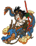 Goku che cavalca il drago.gif (57605 byte)