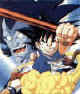 Goku sulla nuvola Spidi con dietro un vampiro.jpg (61849 byte)