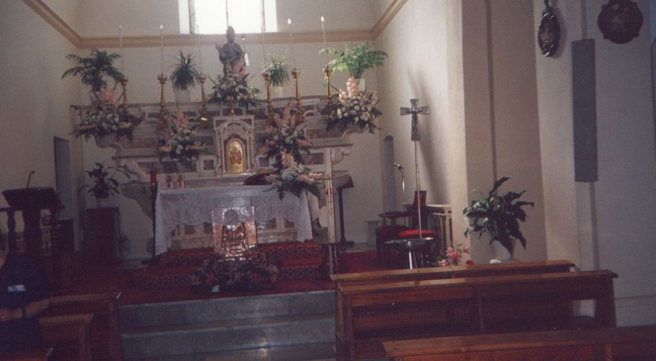 Particolare dell'altare della Chiesa
