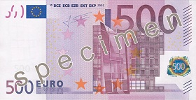 500 EURO FRONTE