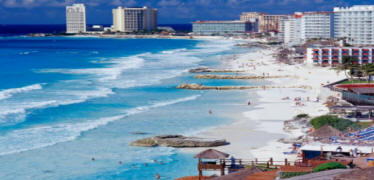 Cancun vista de la playa