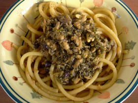 pasta con le sarde di Sicilia(fideos-macarones con sardinas)