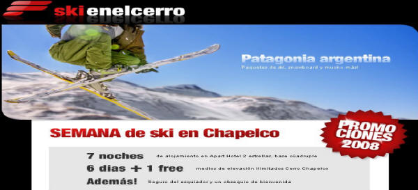 Patagonia ski Andes Argentina