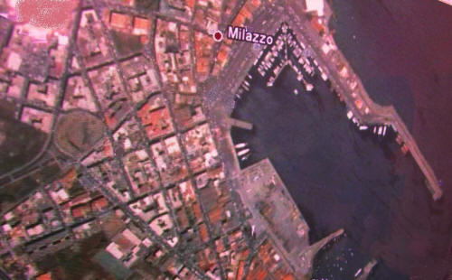 foto aerea del porto di Milazzo