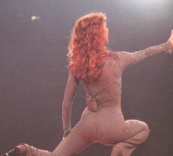 Céline during a concert