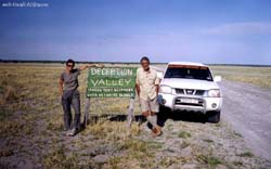 finalmente nella Deception Valley, il cuore del deserto del Kalahari