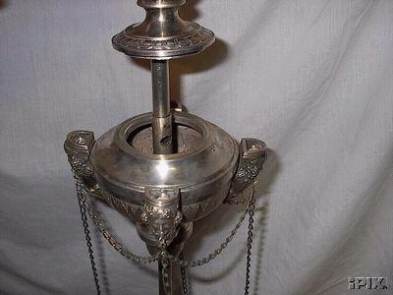 oil lamp reservoir with hanging chains