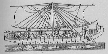 Tipica barca egizia.