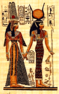 Iside tiene per mano Nefertari