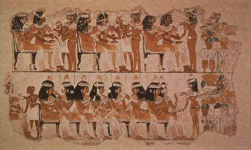 Pittura murale da un tempio di Tebe