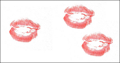 Lipstick imprint