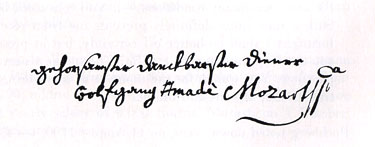 firma di Mozart
