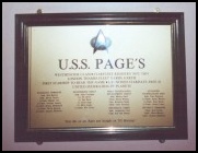 Targa della U.S.S. Page's