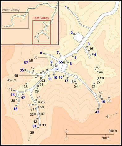 Map of KV sites