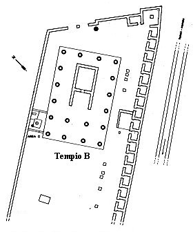 Pianta del Tempio B da G. Colonna