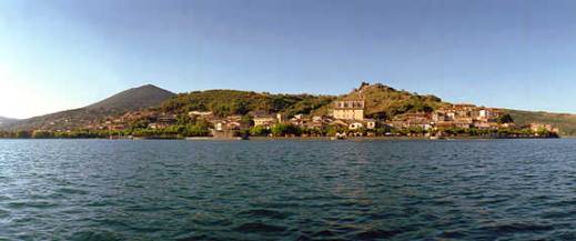 Trevignano as seen from the lake
