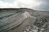Percorso dei fanghi all'interno del canale di deflusso  relativo al vulcanetto della precedente foto (vista dal basso)