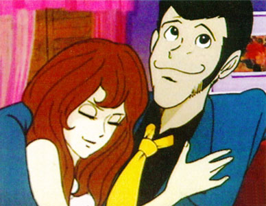 Fujiko che abbraccia Lupin